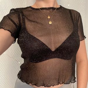 Sheer Glitter Top